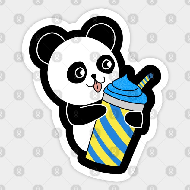 The Panda's Slushy Sticker by pako-valor